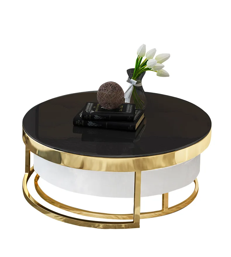 Us 350 0 Golden Cast Iron Living Room End Coffee Table Modern In Coffee Tables From Furniture On Aliexpress