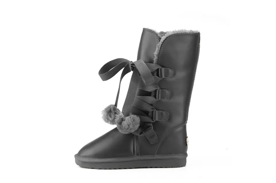 HABUCKN/классические женские зимние сапоги, кожаная зимняя обувь, bota feminina botas mujer zapatos, женские непромокаемые зимние сапоги