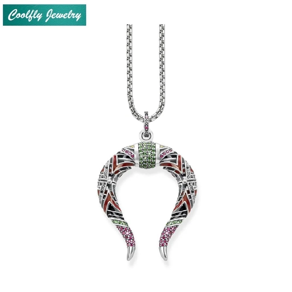 

Chinese Dragon Horns Mythology Pendants & Necklaces Trendy 925 Sterling Silver Glam Fashion Jewelry Gift For Men Women Bijoux