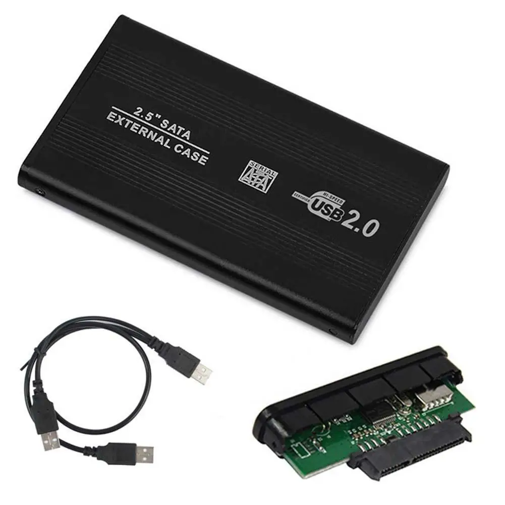 

2.5 Inch USB 2.0 SATA External Mobile Hard Disk Box hdd Aluminum Alloy Shell Adapter Case Enclosure Box for PC Laptop Notebook