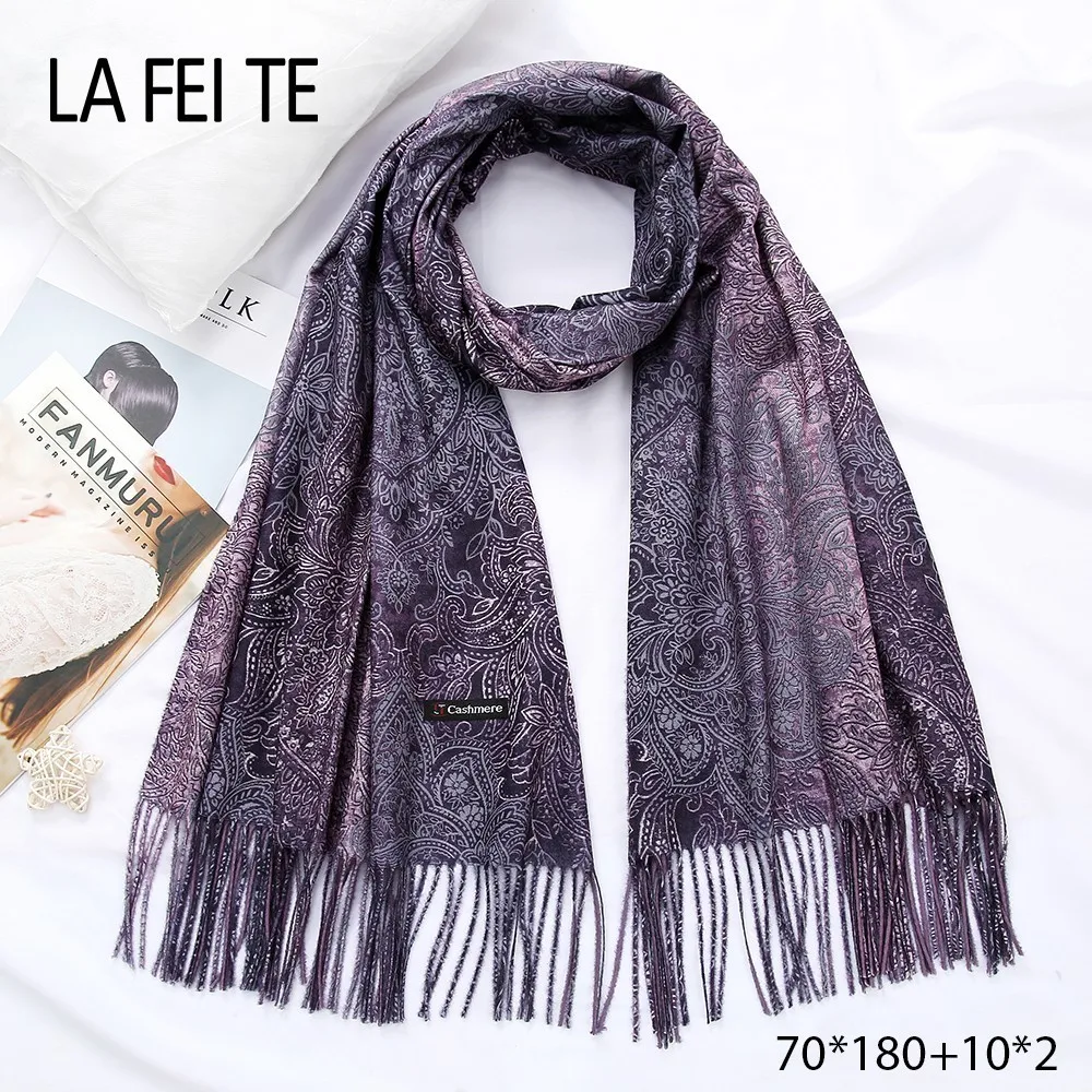 

Winter Scarf Cashmere Scarf Women Pashmina Shawl Scarfs Warm Wool Bandana Shawl Female Foulard Womens Hijab Poncho For Ladies