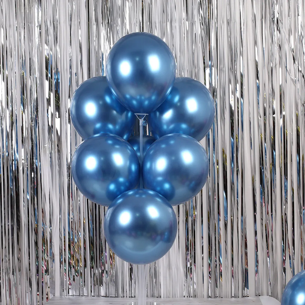 

50pcs 12 Inch Shiny Metal Chrome Balloon Solid Color Party Balloons Happy Birthday Wedding Balloon Event Party Decoration K20