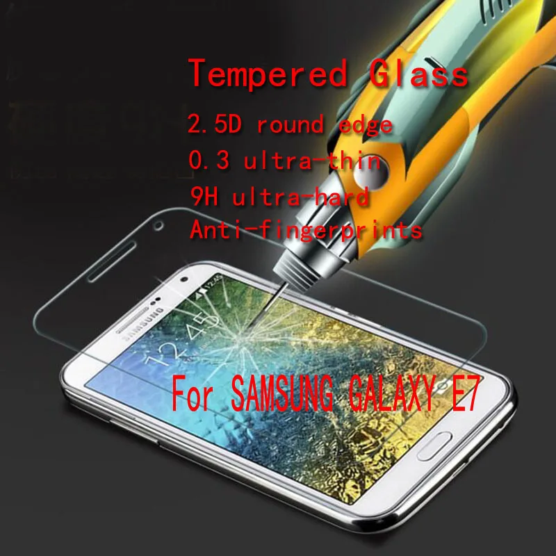 

FENGHEMEI Tempered Glass Protector For Samsung Galaxy E7 E7000 Anti-burst Screen Guard With Retail Package