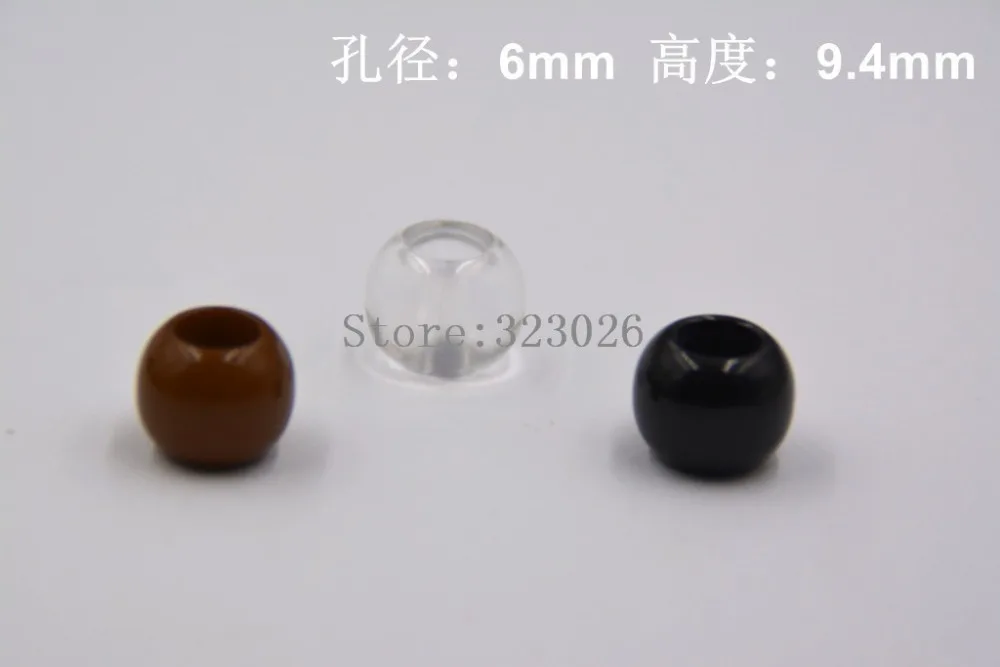 Headphone splitter Acrylic Beads splitter slider pore diameter 6mm 10pcs