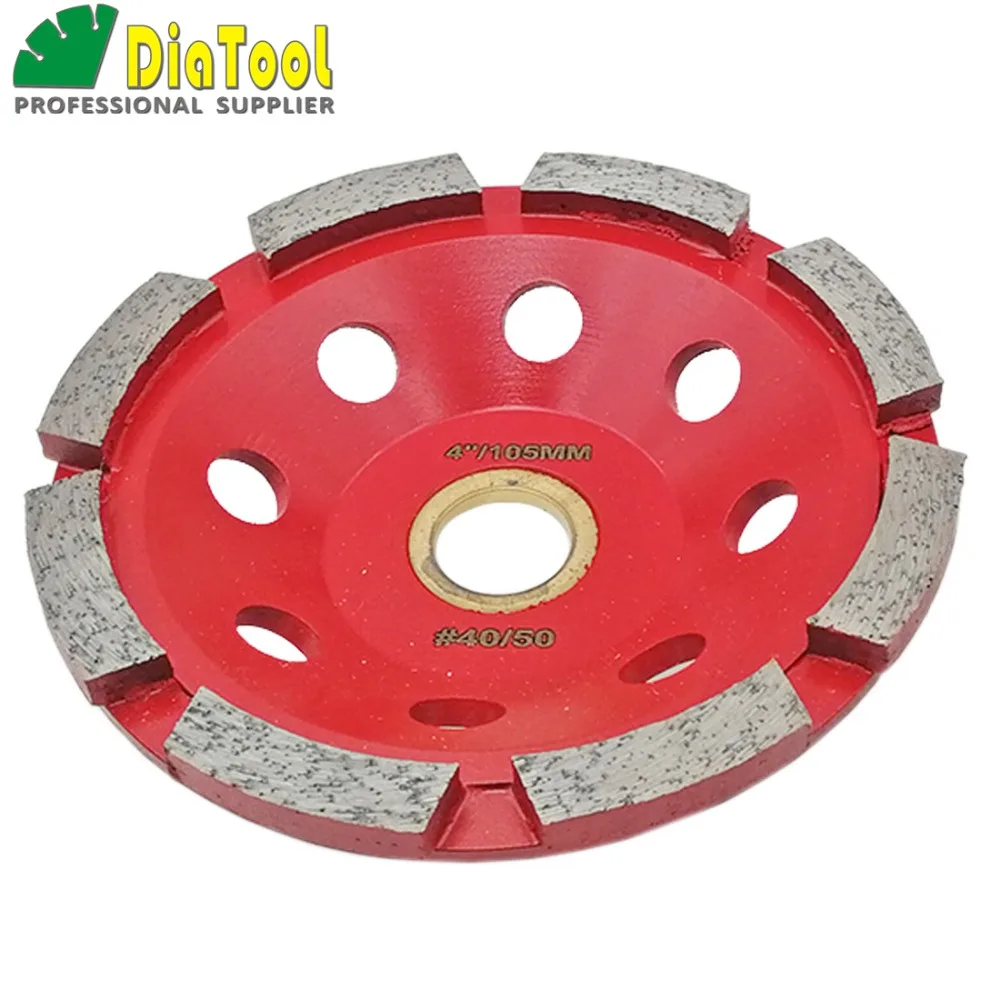 DIATOOL Dia 100MM Diamond Single Row Cup Wheel For Granite & Hard Material, Grinding Wheel, Bore 22.23mm Grinding Disc
