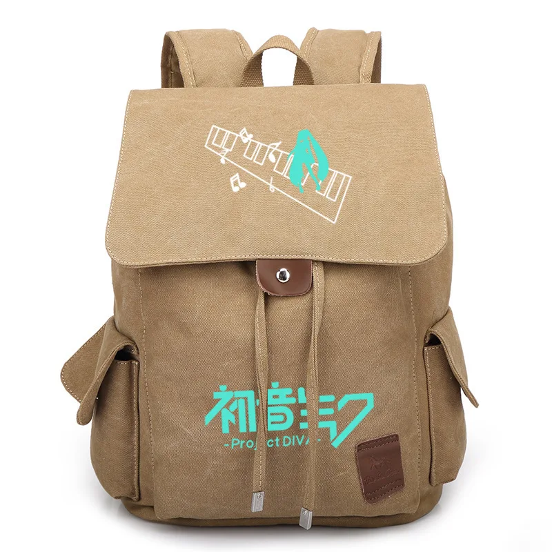 

Japan Anime Hatsune Miku Vocaloid Cosplay Bag Backpack Travel Canvas Book School Men Women Boy Girls Bag Gift