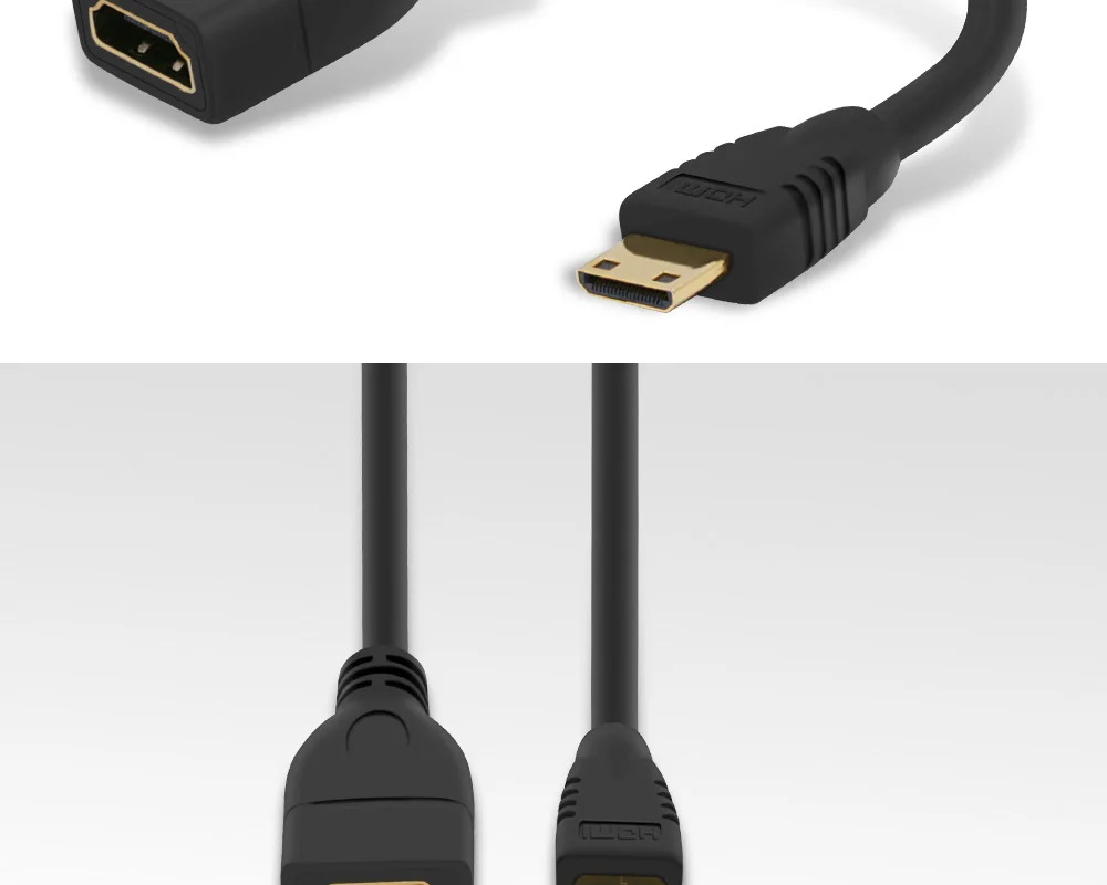 BILINK Mini HDMI Мужской к HDMI Женский адаптер кабель конвертер 1080P