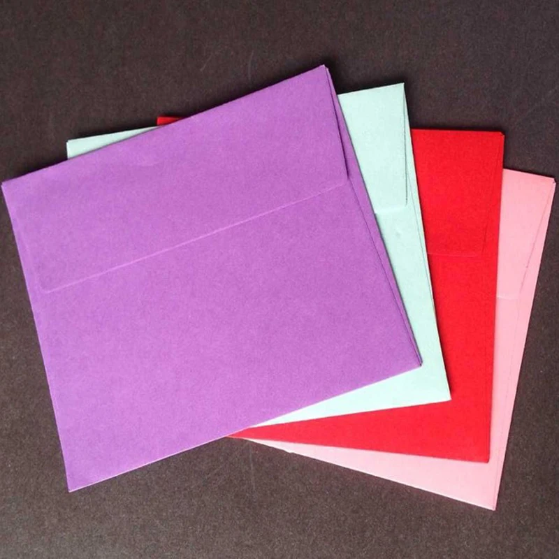 

10 Pcs /Lot New Color Cute Square Solid Mini Gift Envelope Stationery