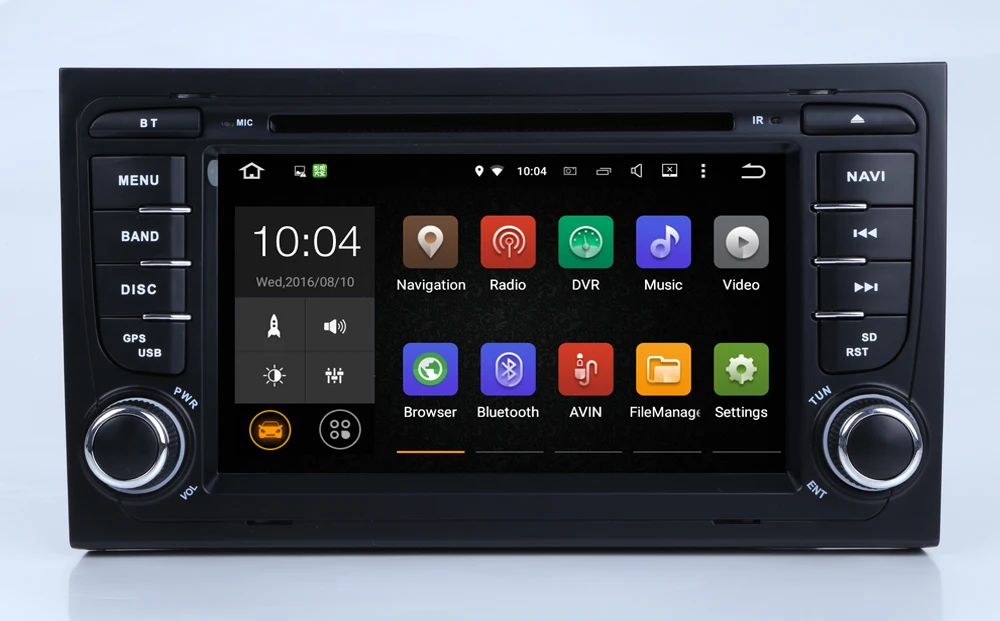 Perfect HIRIOT Android 7.1 Car DVD GPS Player Vehicle Navigation For AUDI A4 S4 Seat Exeo Radio BT Wifi/4G MP3 16G Rom+2G RAM DAB+ USB 2