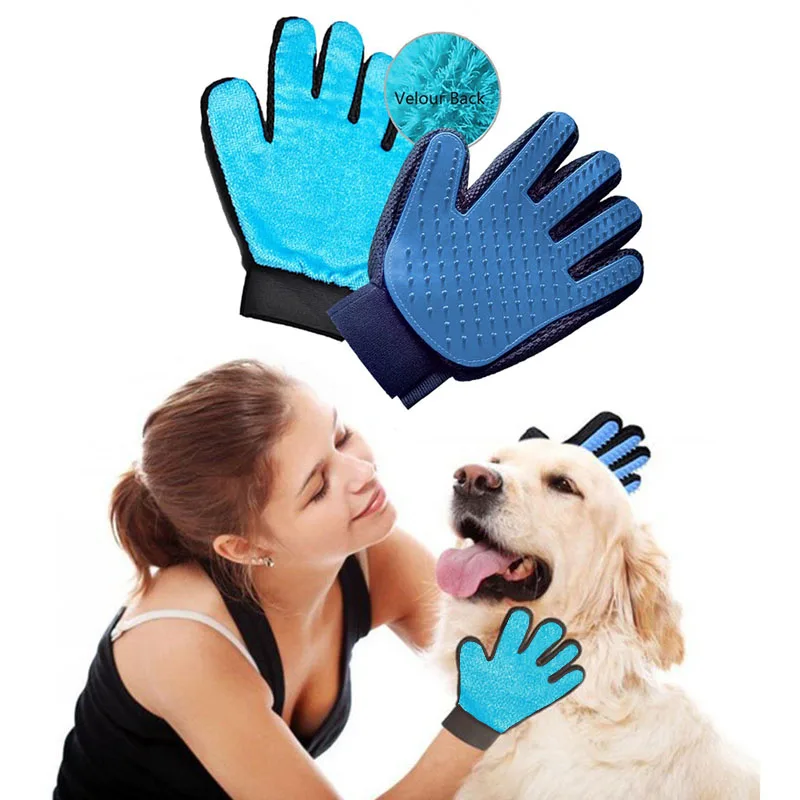 Buy Silicone Pet brush Glove Deshedding Gentle