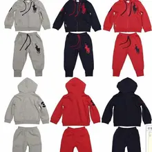 Оптом и в розницу; новые модные штаны для детей 2 шт./компл. маленькие дети фирменной одежды для мальчиков и девочек футболка с длинными рукавами+ Штаны спортивные hoodi