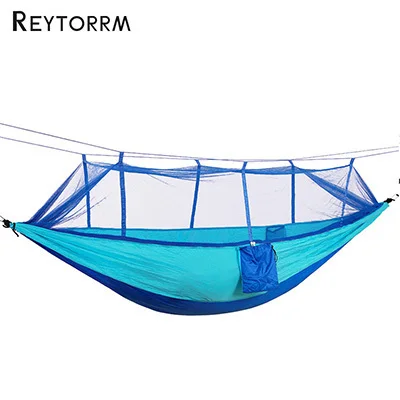 Camping Parachute Fabric Net Hammock Anti-Mosquito Hanging Hamak For Outdoor Patio Sleeping Hamac Swing Tree Bed Beach Chair 