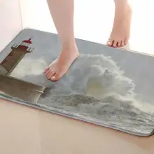 Маяк Стиль Коврик для ванной комнаты, смешной Противоскользящий коврик для ванной, занавески для душа s аксессуары, соответствующие вашей душевой занавеске