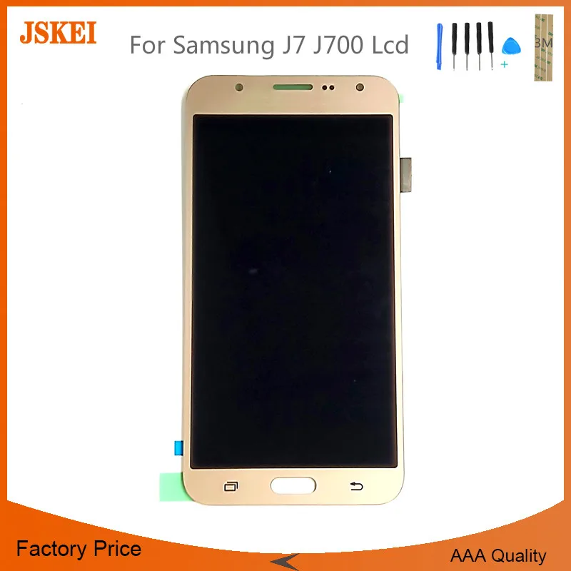 Возможность регулировки яркости ЖК-дисплея для Samsung J7 J700 ЖК-экран сенсорный экран