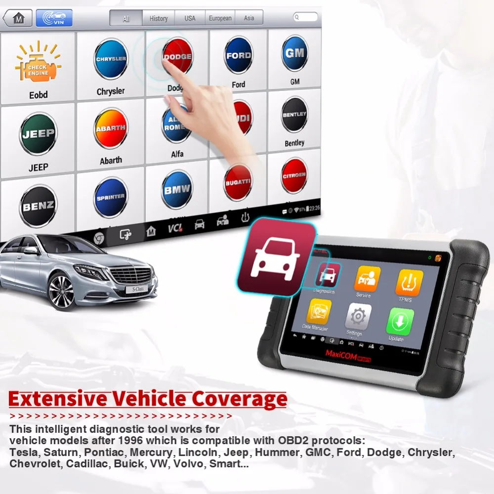Autel MaxiCOM MK808TS OBD2 Bluetooth scanner