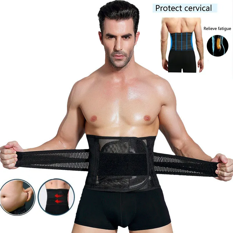 

2017 Waist Belt for Men Male Abdomen Belt Fat Burning Girdle Belly Body Sculpting Shaper corset Cummerbund Tummy Slimming Belt