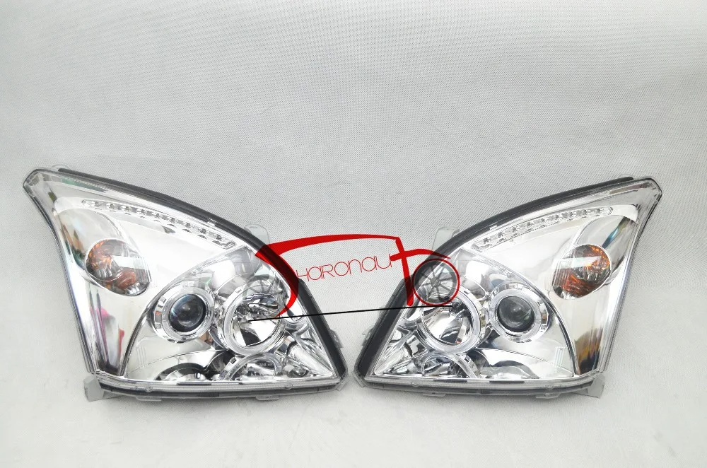 

Angel Eye LED Headlight Assembly For Toyota Prado 03-09 FJ120 02-091 Pair & HID Xenon Kit Headlamp