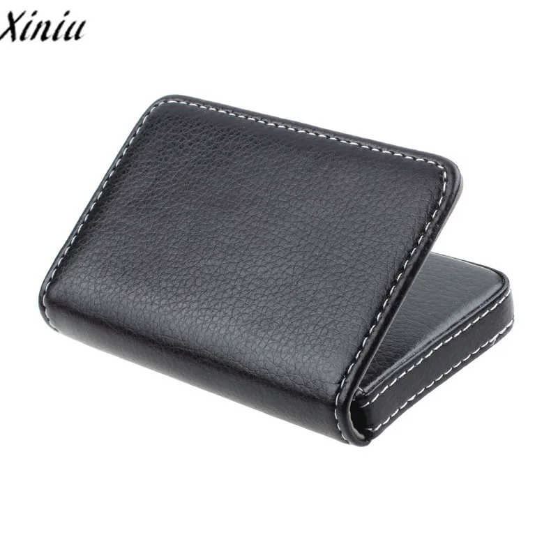 

Exquisite Magnetic Attractive Card Holder Case Business Card Holders Case Box Super Soft PU Genuine Card Holder Wallet Gifts