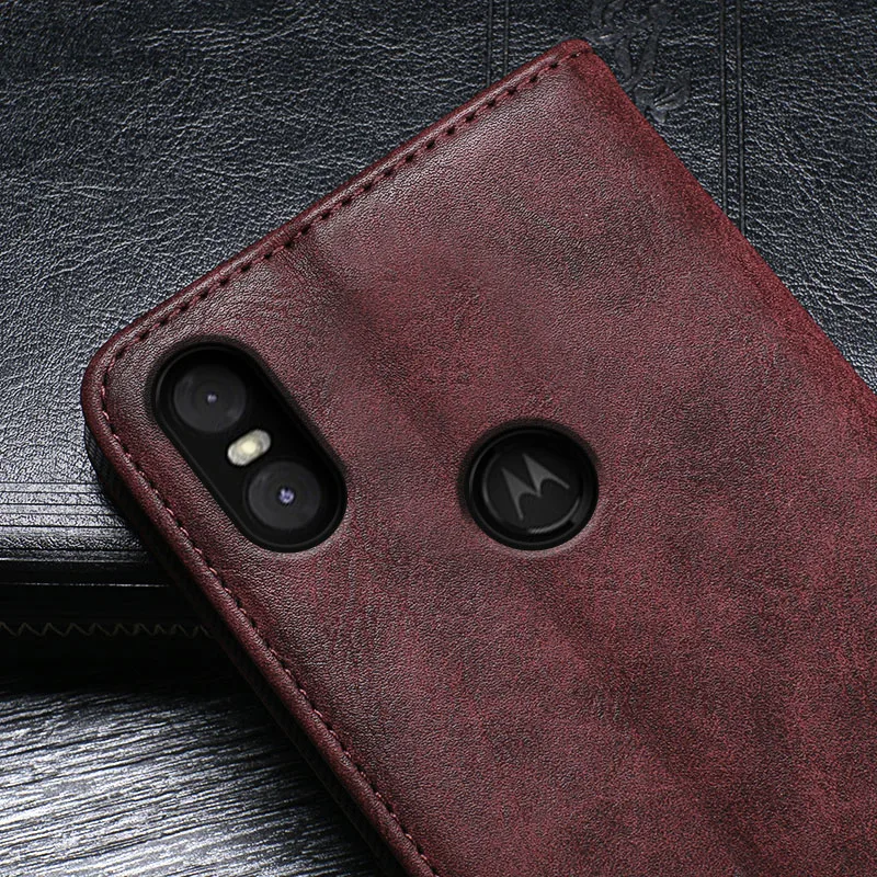 IDEWEI для Motorola P30 Play чехол Роскошный кожаный флип One защитный телефона Ретро задняя