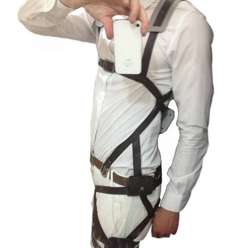Классический костюм для косплея Атака Титанов Shingeki No Kyojin Recon Corps Harness Hookshot с поясом