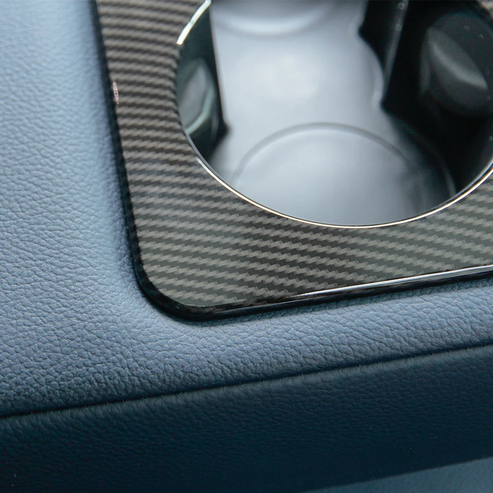Углеродного волокна стиль заднего ряда подстаканник Накладка для Landrover Range Rover VELAR автомобильные аксессуары
