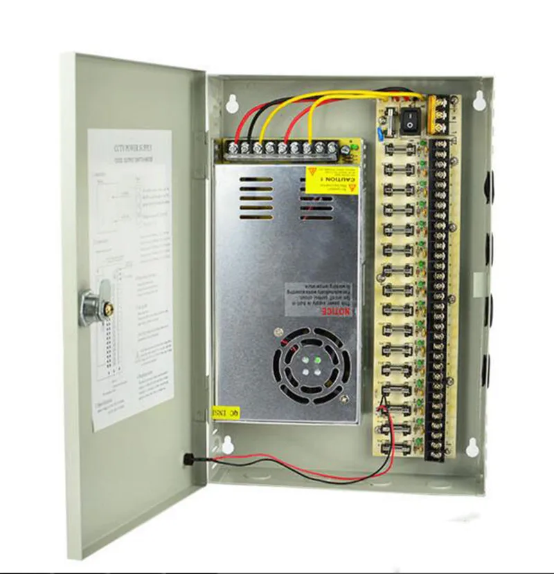 18CH 12V 30A CCTV Switching Power Supply Box 12V 30A 360W Monitor Power