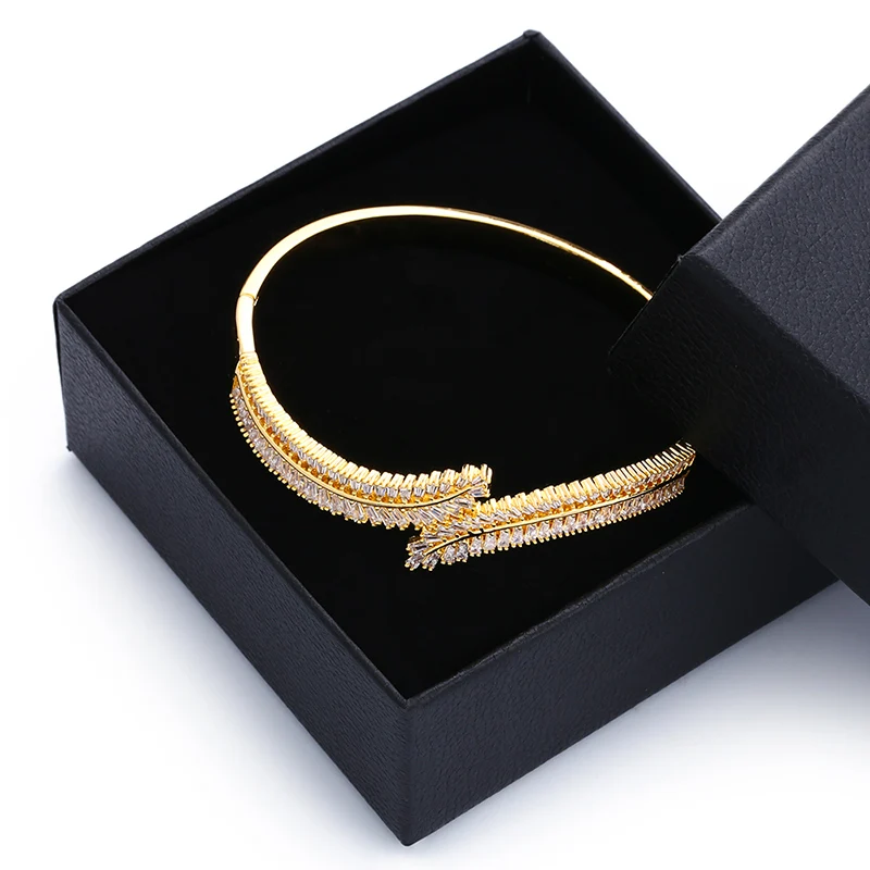 Ocesrio с украшением в виде кристаллов колоски золото Браслеты для Для женщин кубического циркония дизайнерские браслеты браслет Для женщин Роскошные ювелирные изделия brt-b22