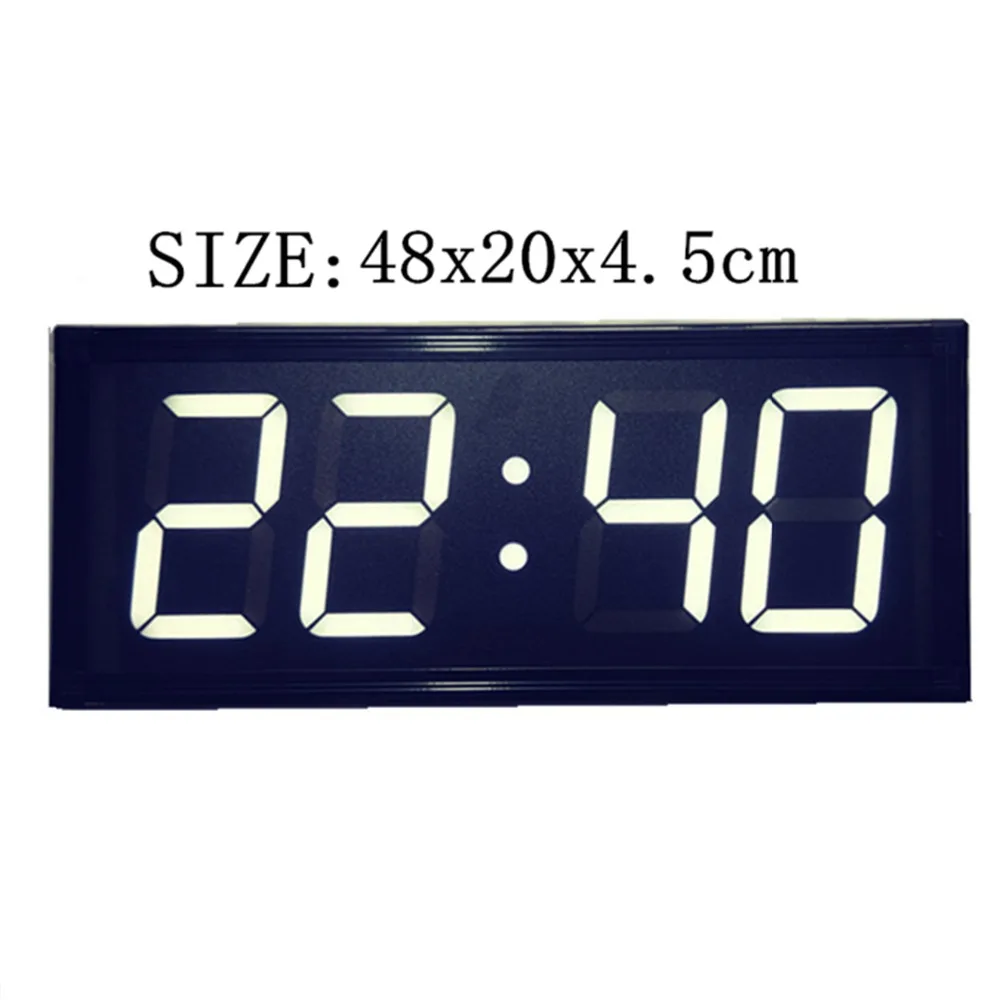 Большой размер пульт дистанционного управления светодиодный будильник электронные цифровые Подвесные часы яркость гостиная современный декор часы
