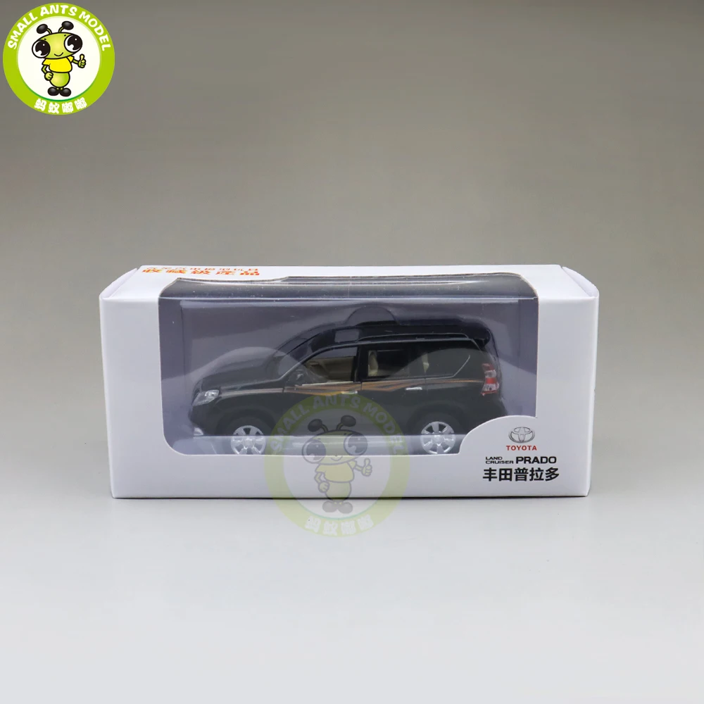 1/32 Land Cruiser Prado литая под давлением модель автомобиля SUV игрушки для детей Детское звуковое освещение Вытяните назад подарки коллекция хобби - Цвет: Black(with box)