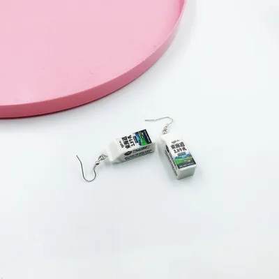 Korean milk bottle Drop Earrings for Women Fashion Accessories Girl DIY Handmade Unique Personality Dangle Earrings Jewelry Gift - Окраска металла: 1