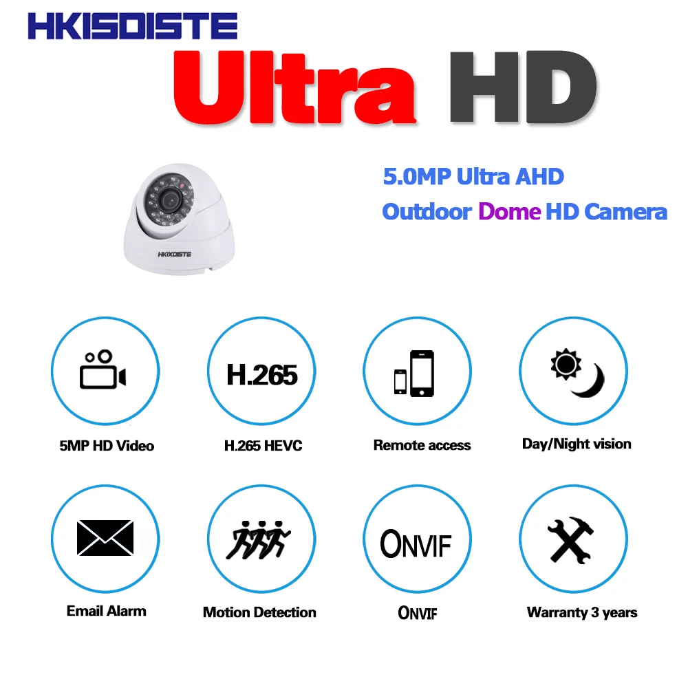 HD 5MP CCTV купольная AHD камера Крытый водонепроницаемый Ninght Vision фильтр, отсекающий ИК-спектр P2P Onvif XMEYE камера наблюдения движения