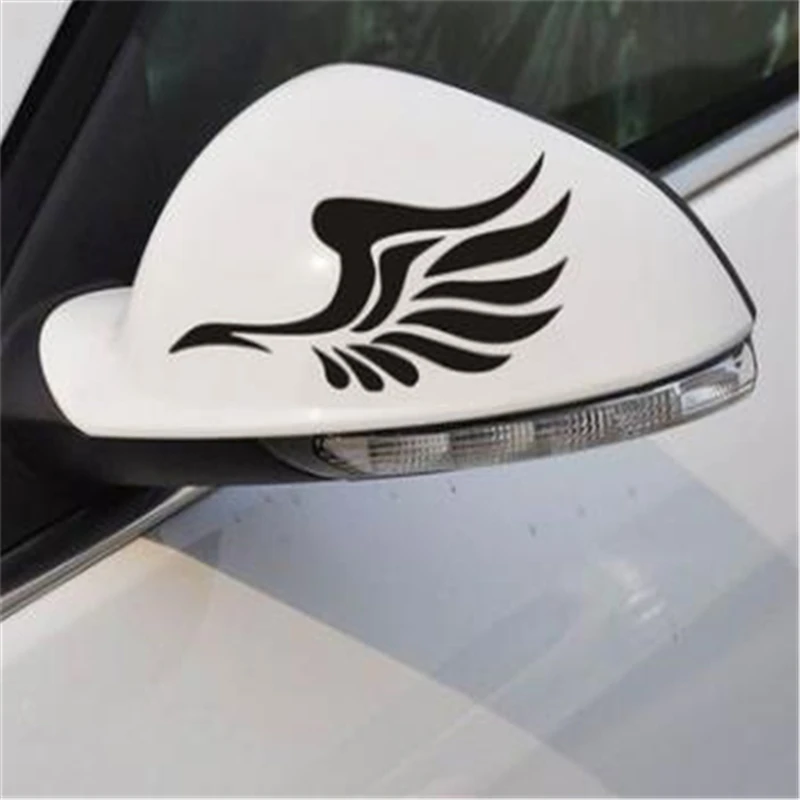 

1 Pair Car Styling Sticker Decal Car Motorcycle Sticker Rearview Mirror Decor Wings Pattern Car Reflective Stickers