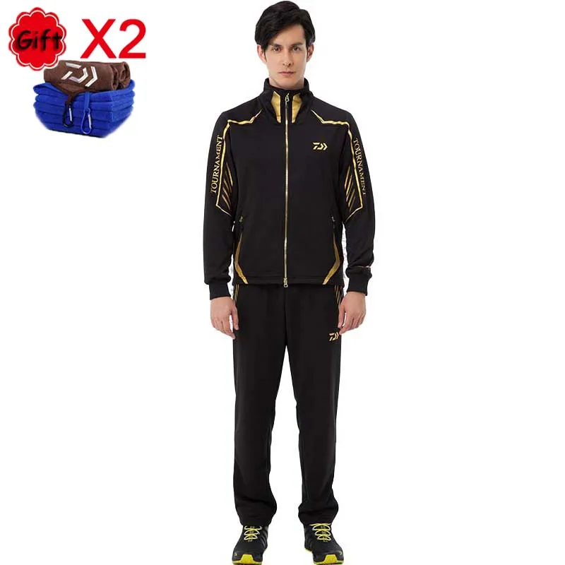 

Men Fishing Clothing Full Zipper Keep Warm Waterproof Breathable Fishing Jackets Long Sleeve Fishing Jersey Long Pant Fishing