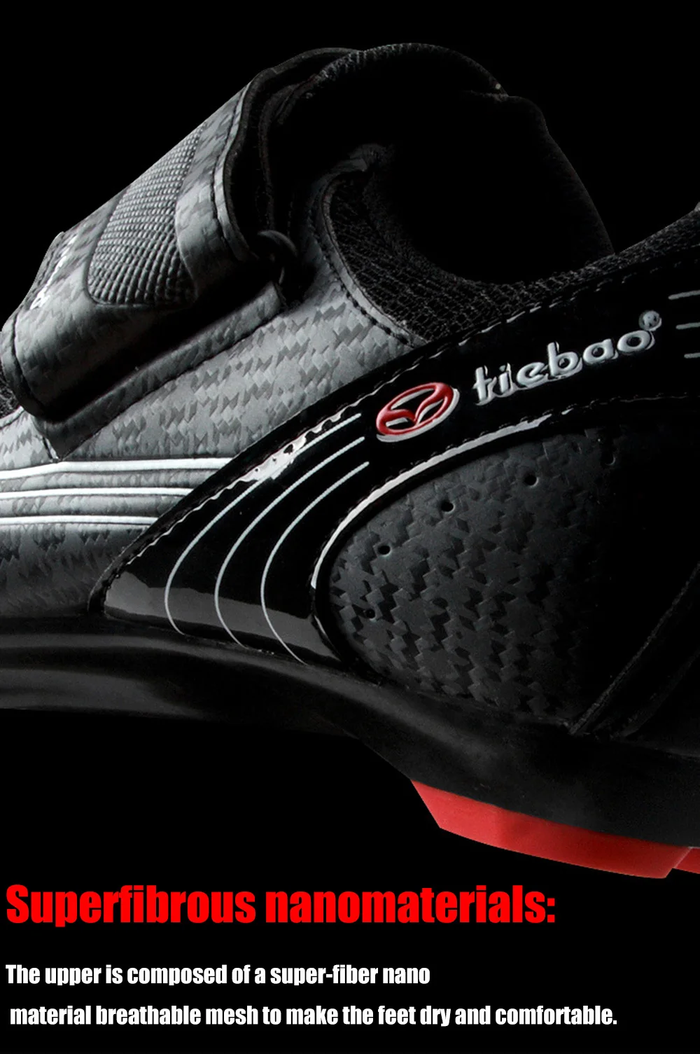 TIEBAO Road Cycling Shoes sapatilha ciclismo men Black Triathlon Self-lock Bicycle Breathable Outdoor Sport Athletic Bike Shoes