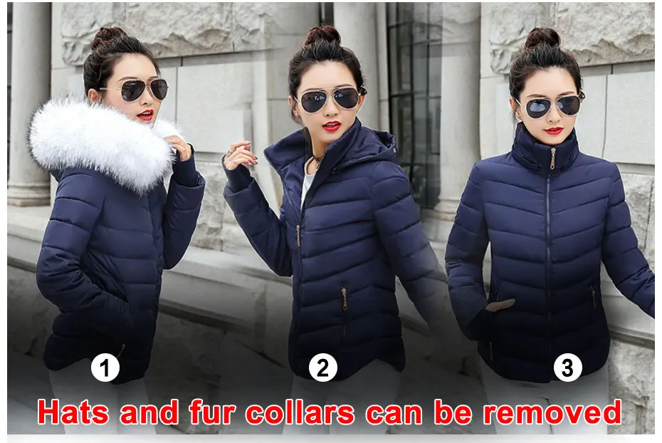 Новое поступление, зимняя куртка с капюшоном, женский теплый пуховик, зимние парки, пальто из искусственного меха для женщин, стеганое, casaco feminino