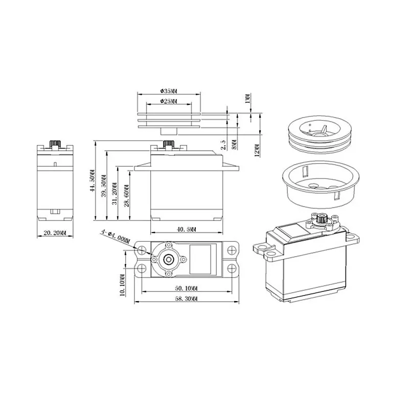FATJAY KINGMAX SW22HV 68 г 22 кг. См цифровая металлическая Шестерня стандартные