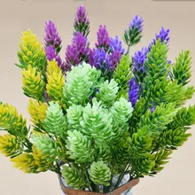 Осенние Искусственные цветы шишка осенние кустарники поддельные растения бромеграсс пластиковые цветы дешевые рождественские украшения для дома на открытом воздухе