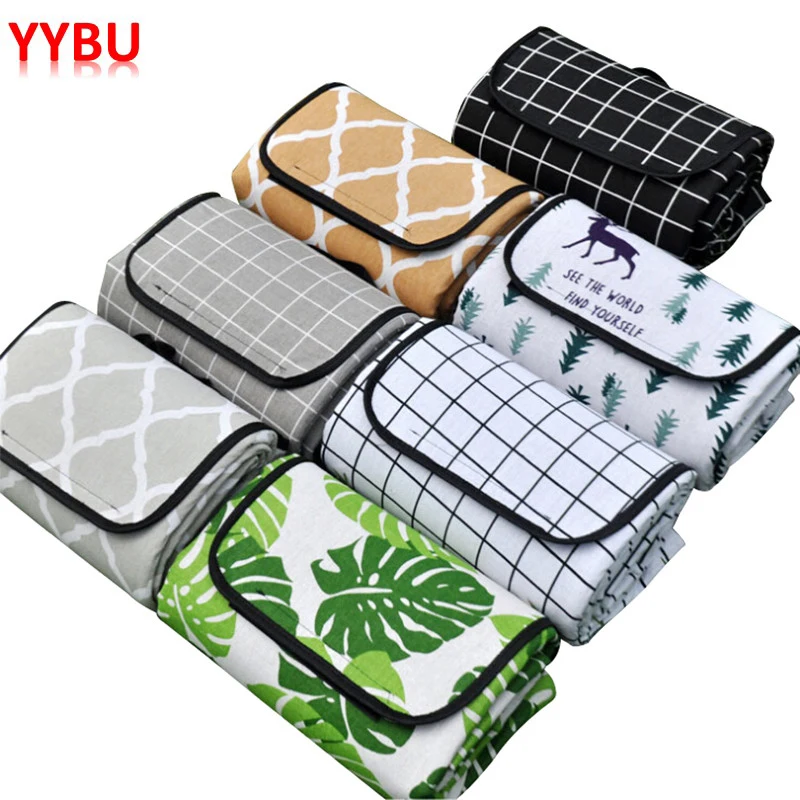 

200*150cm Waterproof Beach Picnic Folding Camping Mat Blanket Outdoor Portable Camping Folding Mats Moistureproof Plaid Blant