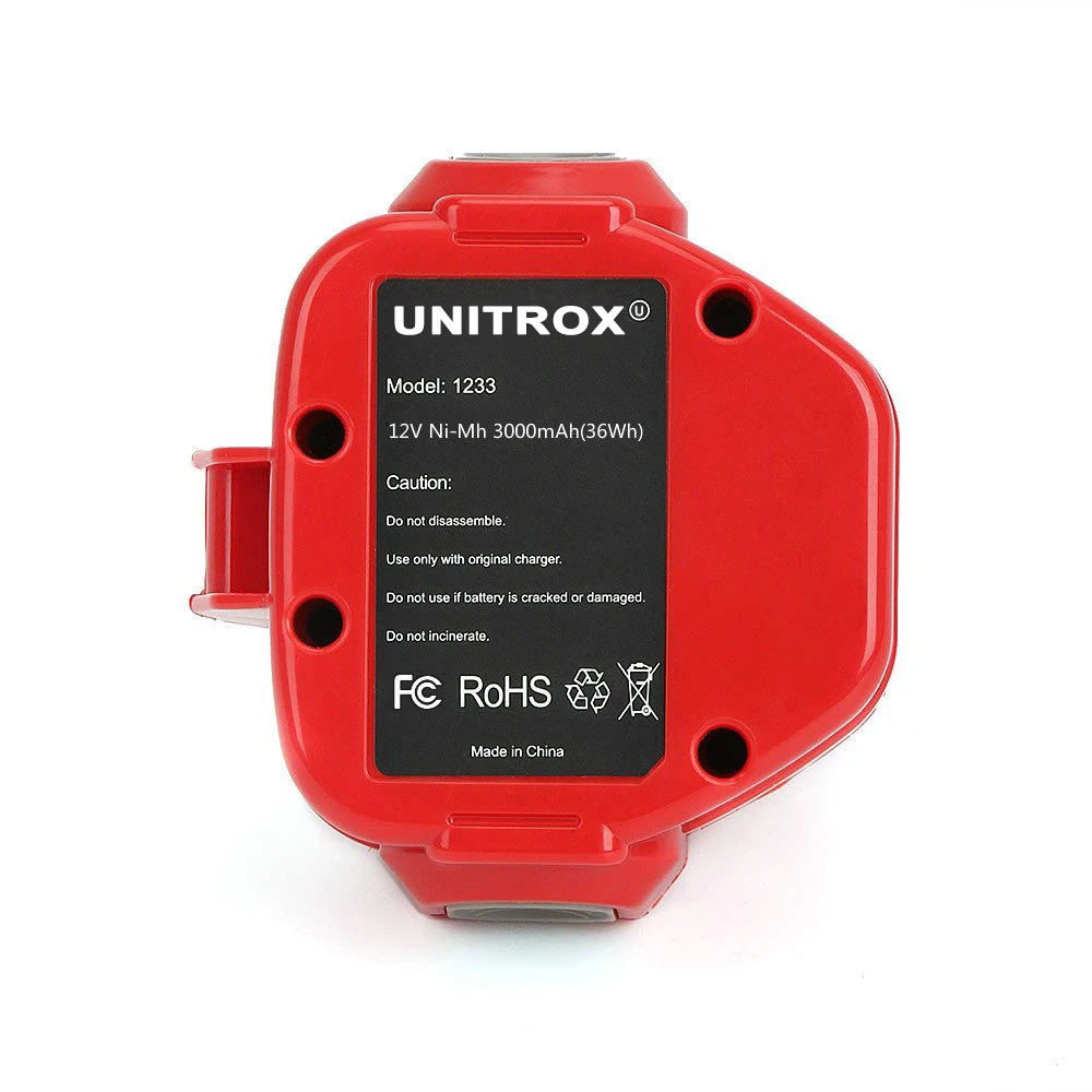 1233 12V 3.0Ah NiMh Battery Replacement for Makita 1220 1222 1234 1235 192598-2 PA12, 12-Volt NiCd Cordless Power Tools Battery