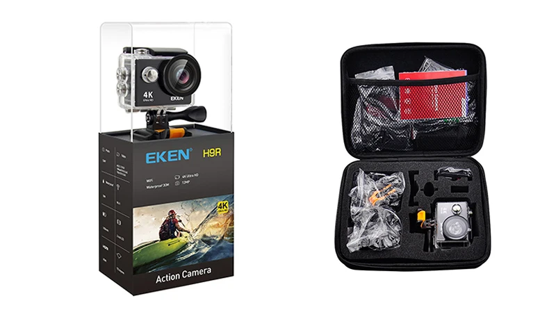 Оригинальная Экшн-камера eken H9 H9R Ultra FHD 4K 25fps 1080P 60fps WiFi 2," 170D mini go подводный водонепроницаемый шлем Спортивная камера