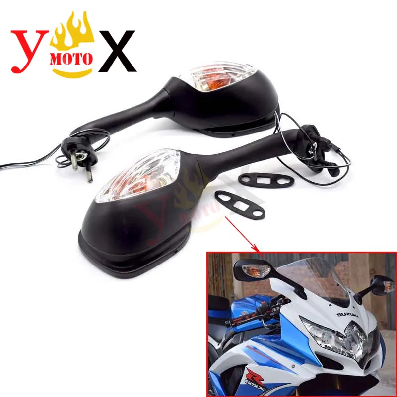 

Motorcycle Rearview Rear View Mirror W/ Turn Signal Light For Suzuki GSX-R1000 2005-2008 K5 K7 GSX-R600/750 2006-2010 K6 K8