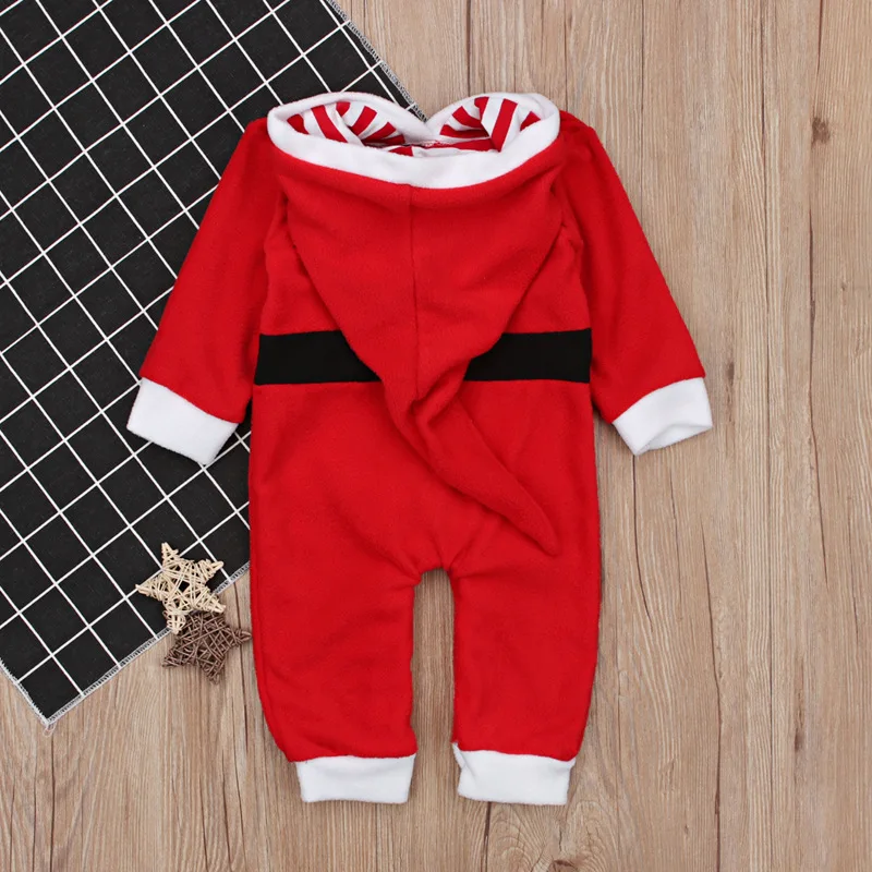 Drop Shipping Casual Spring and Autumn Boys Girls Christmas Long Sleeve Rompers One Piece sock anklets hats 3pcs Climbing Suit