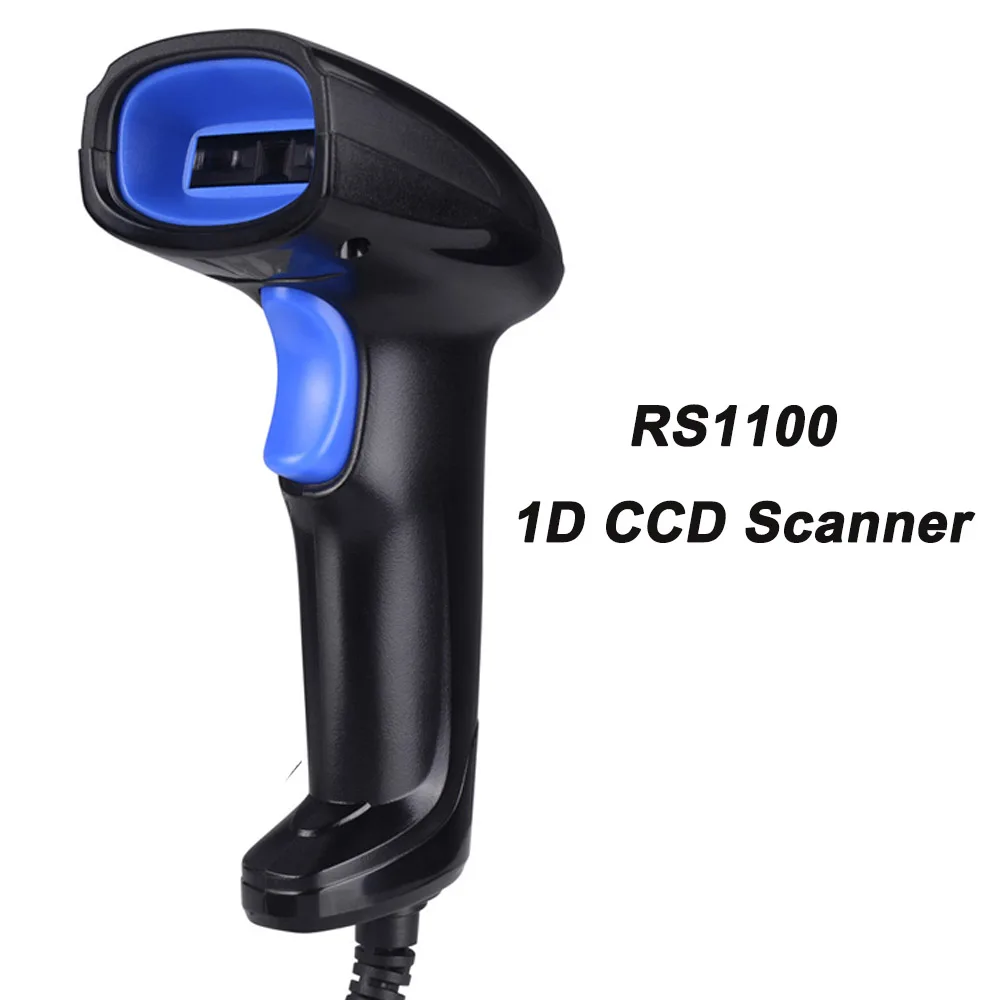2D QR сканер штрих-кода 3 в 1 ручной беспроводной автоматический 1D 2D сканер штрих-кода для Android iPhone iPad Windows - Цвет: RS1100 Wired 1D CCD
