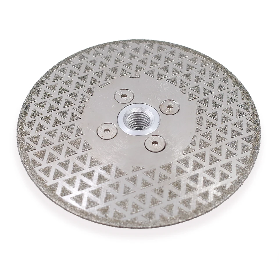 RIJILEI Electroplated Diamond Saw Blade Galvanized diamond cutting and grinding disc both sides For Marble Granite ceramic tile