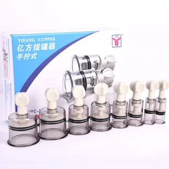 

YFC-8 Rotary Bio-magnetic Therapy Chinese Vacuum Cupping Kit SCREW VALVE SUCTION Nipple Correction Massage Therapy Cups 8 CUPS