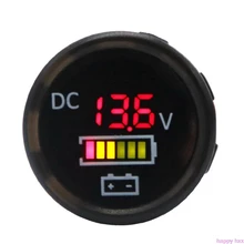 Новый DC 12 V/24 V автомобилей Лодка аккумулятор вольтметра монитор IP67 Водонепроницаемый светодиодный Напряжение датчик