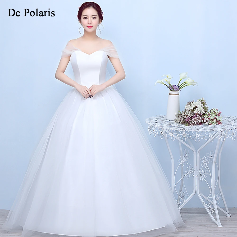 Свадебные платья кружевные на заказ белые Vestidos De Noivas 2019 Бальные вышивка Плюс