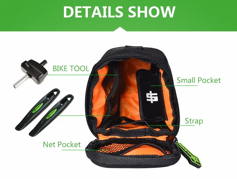 Clearance ROCKBROS Bicycle Bike Rear Top Tube Bag Waterproof MTB Bike Bicycle Rear Saddle Bag Cycling Rear Seat Tail Bag Bike Accessories 15