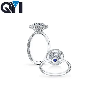

QYI 925 Sterling Silver For Women Ring 4 ct Round Cut Simulated Diamond Engagement Rings Wedding Promise Ring Bridal Jewelry