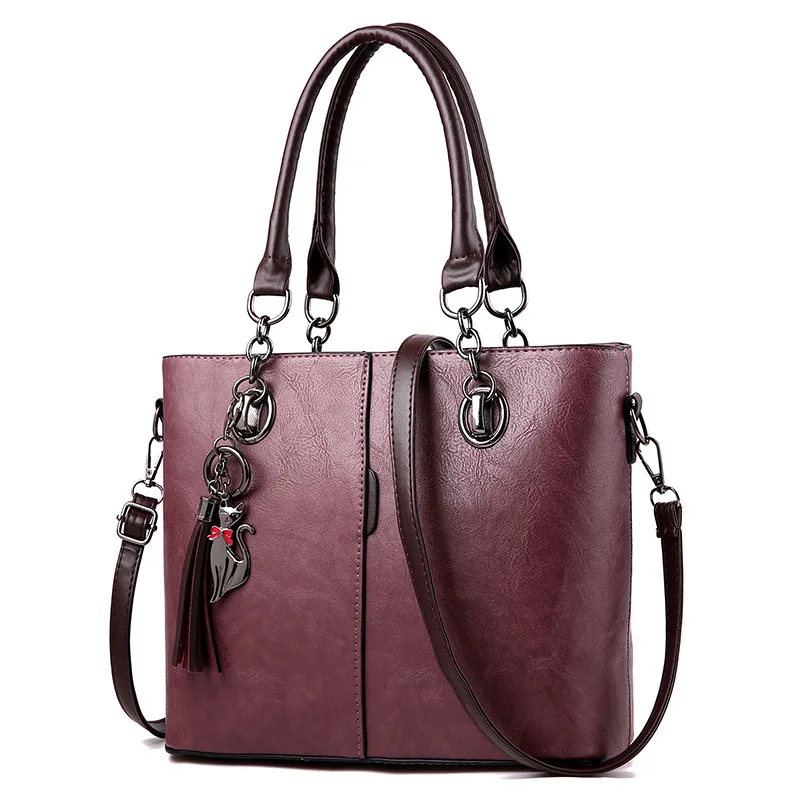 Women's pu Leather Handbags Female Shoulder bag designer Luxury Lady